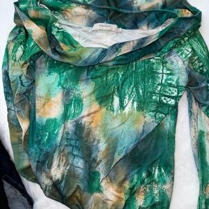 Green Abstract Women's Blouse